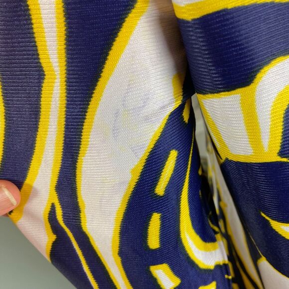 Vintage 60s 70s Christenfeld Psychedelic M Medium Floral Blouse Shirt Poly Satin - Picture 10 of 12